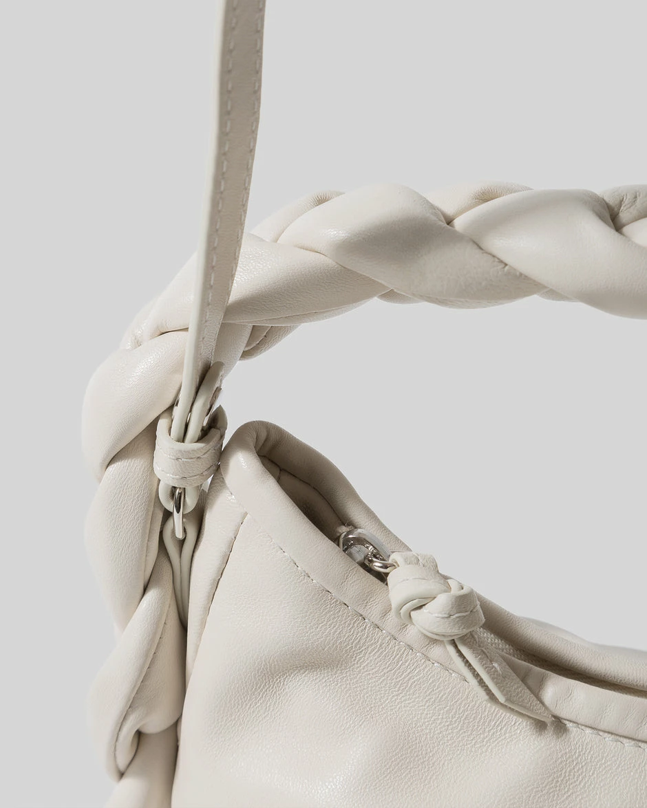 Hereu | Espiga Mini Plaited Crossbody Bag - Cream - Image 3