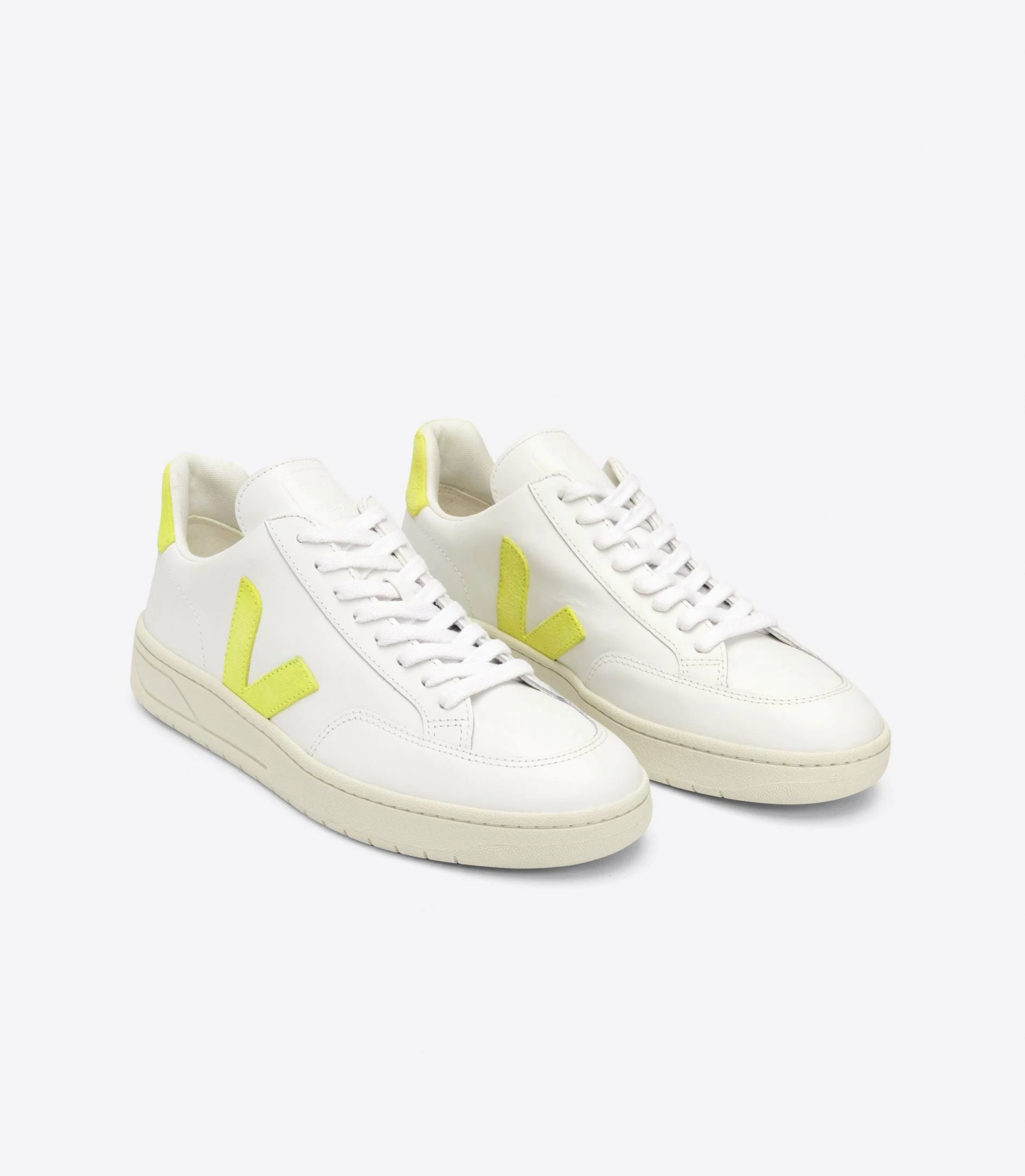 Veja | V-12 Sneakers - White / Jaune / Fluo - Image 2