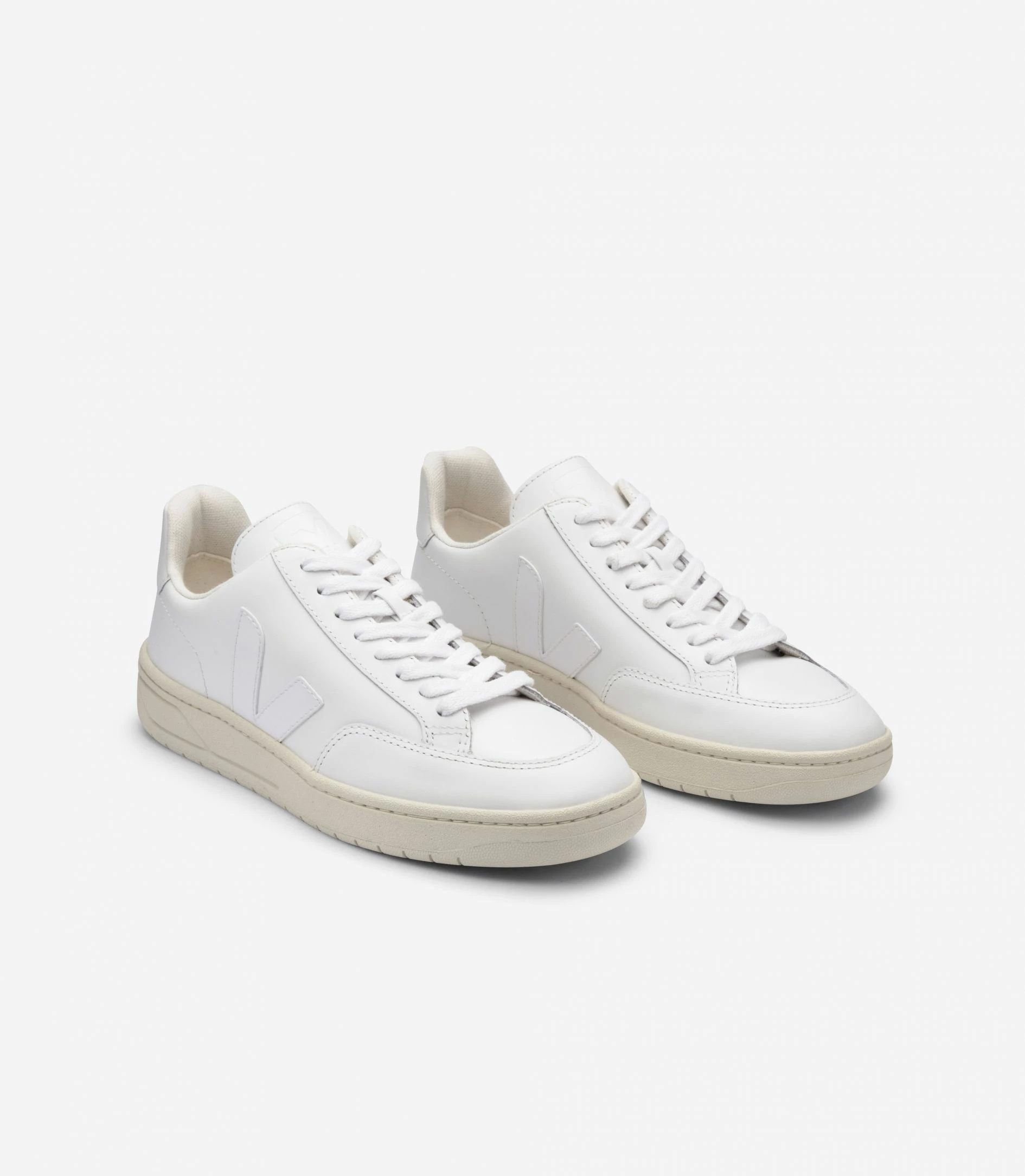 Veja | V-12 Leather Sneakers - Extra White - Image 3