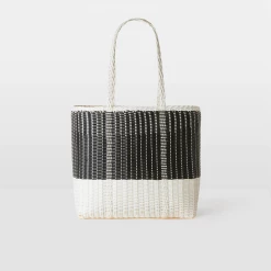 Palorosa | Medium Tote Basket - Black / White