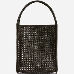 St Agni | Rattan Tote Bag - Black
