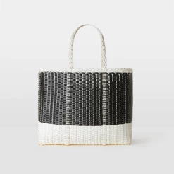 Palorosa | Large Tote Basket - Black / White