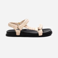 La Tribe | Elke Braided Sandal - Cream