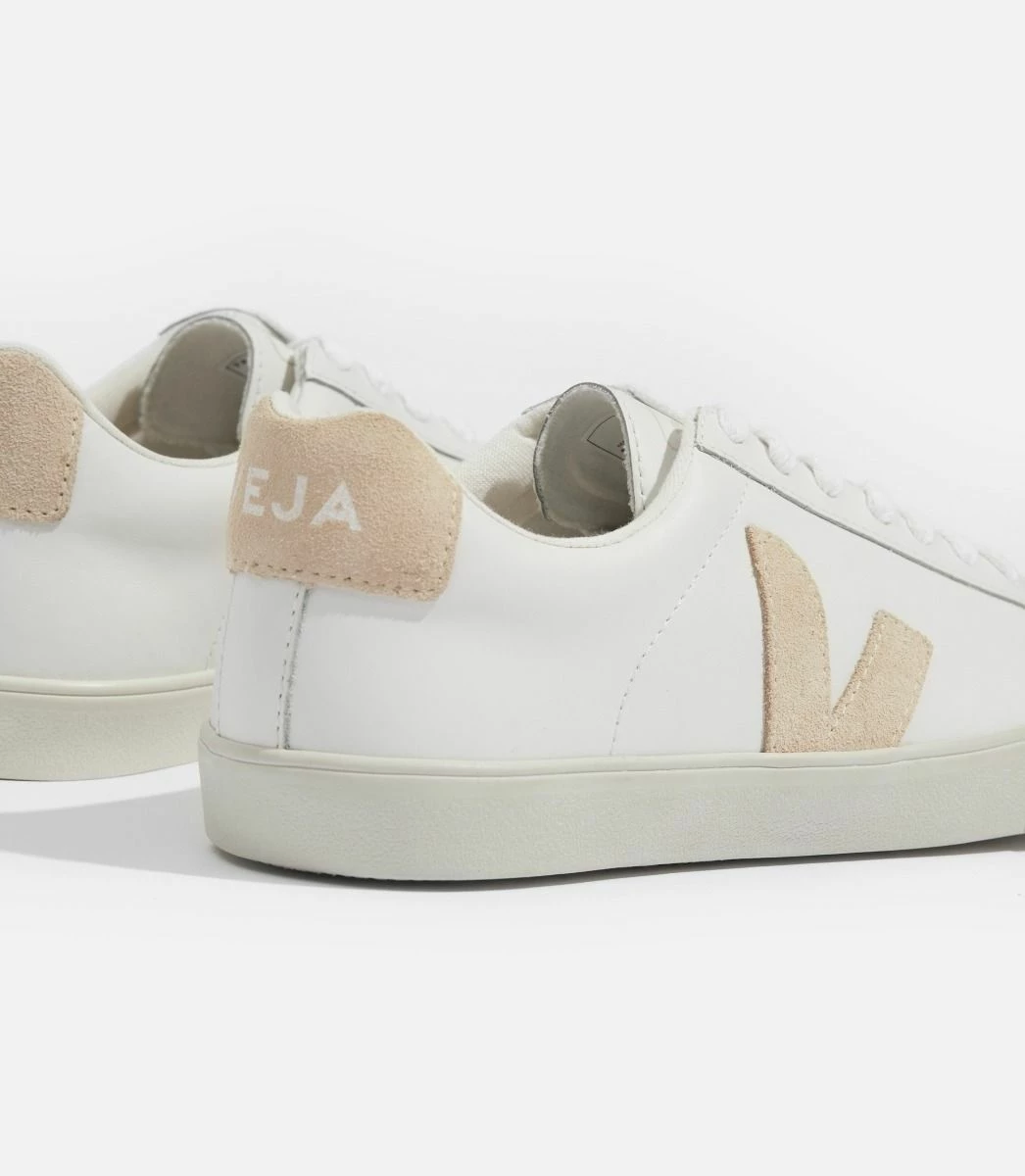 Veja | Esplar Logo Leather - Extra White / Sable - Image 4