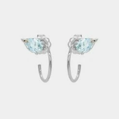 Natasha Schweitzer Natasha Scweitzer | Mini Lara Topaz Earring - White Gold