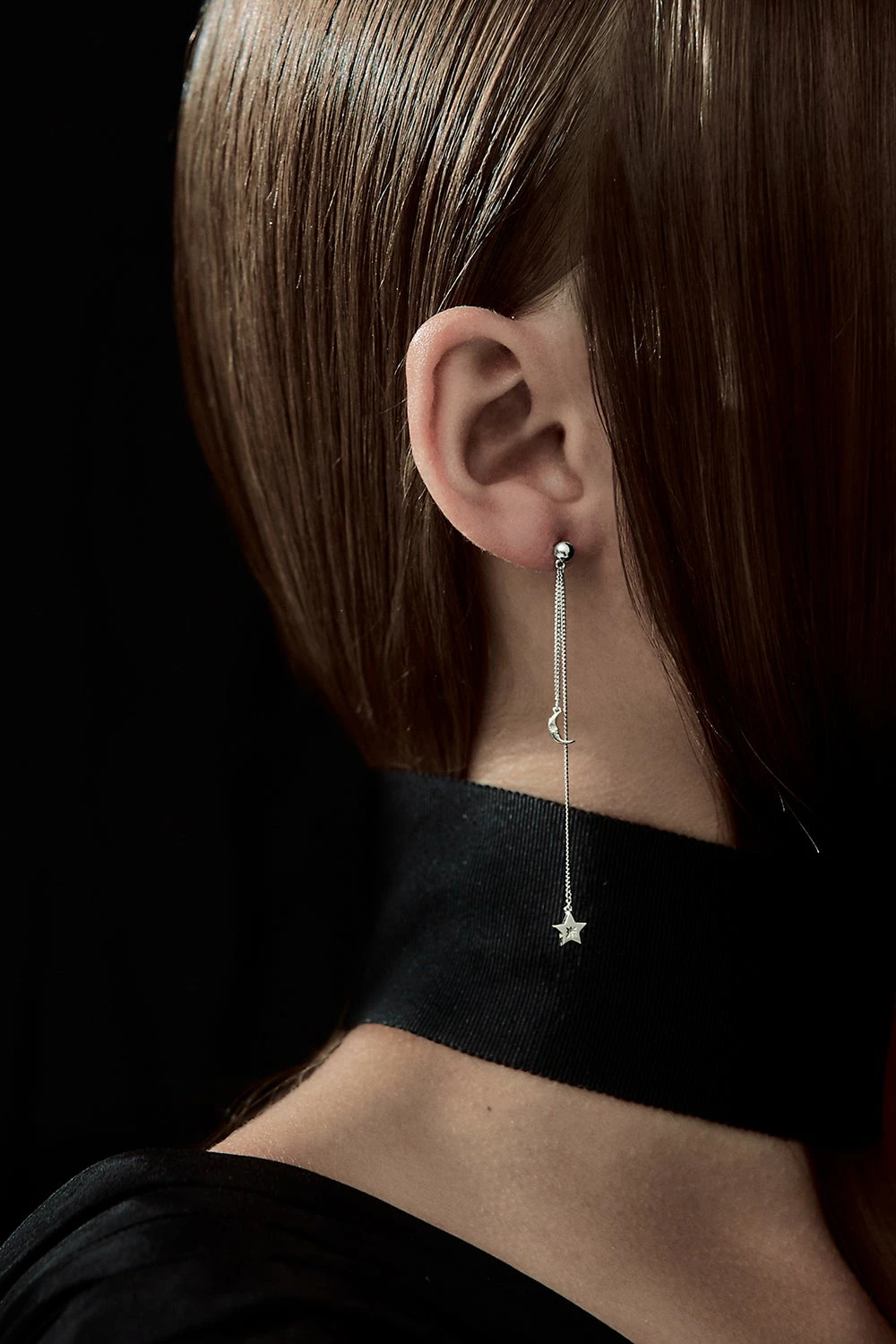Karen Walker Jewellery | Moon & Star Pendulum - Silver - Image 2