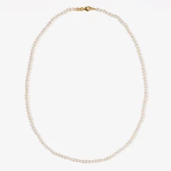Meadowlark | Micro Pearl Necklace 40cm - 9ct Yellow Gold