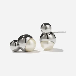 Meadowlark | Selene Pearl Earrings - Sterling Silver