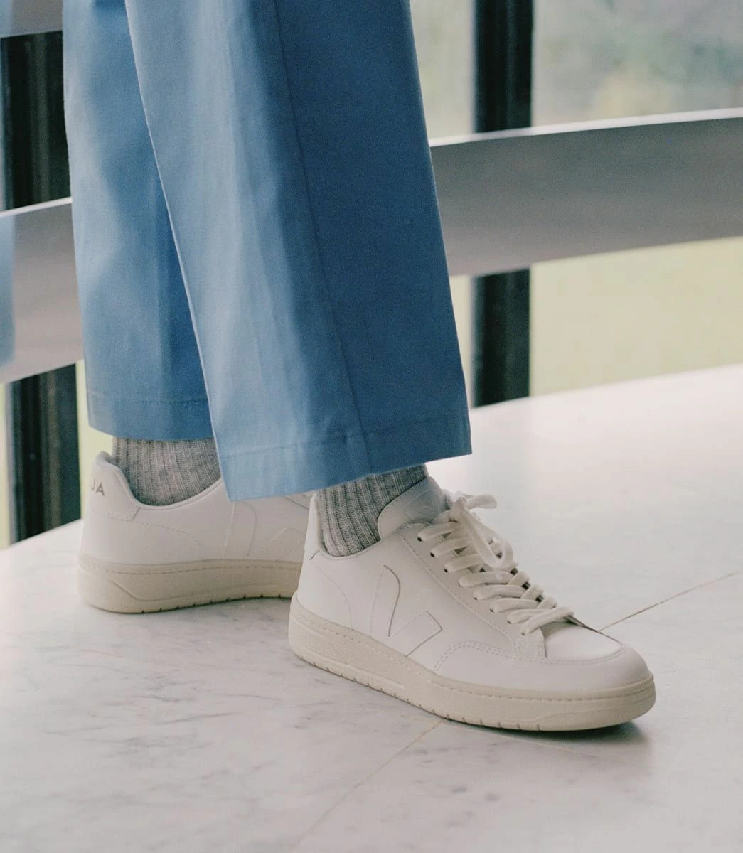 Veja | V-12 Leather Sneakers - Extra White - Image 2