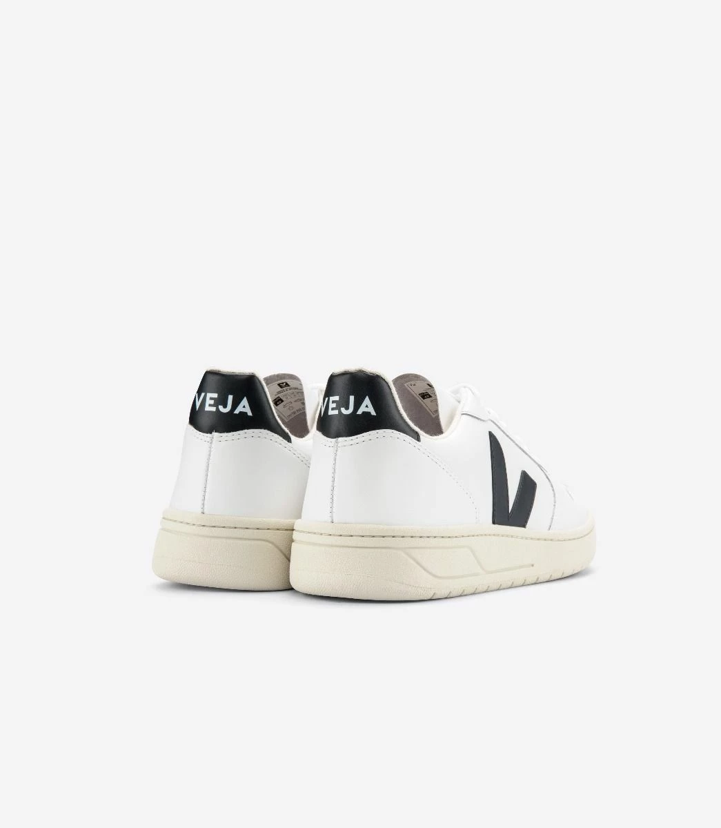 Veja | V-10 Leather Sneakers - Extra White / Black - Image 3