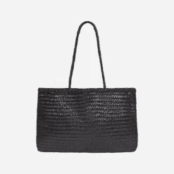 St Agni | Large Bagu Woven Tote - Black
